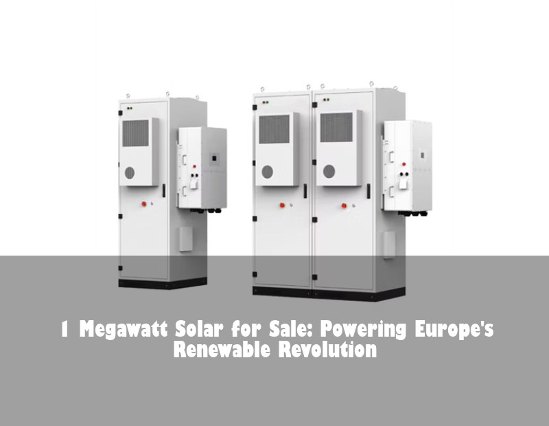 1 Megawatt Solar for Sale: Powering Europe's Renewable Revolution | Huijue Solar
