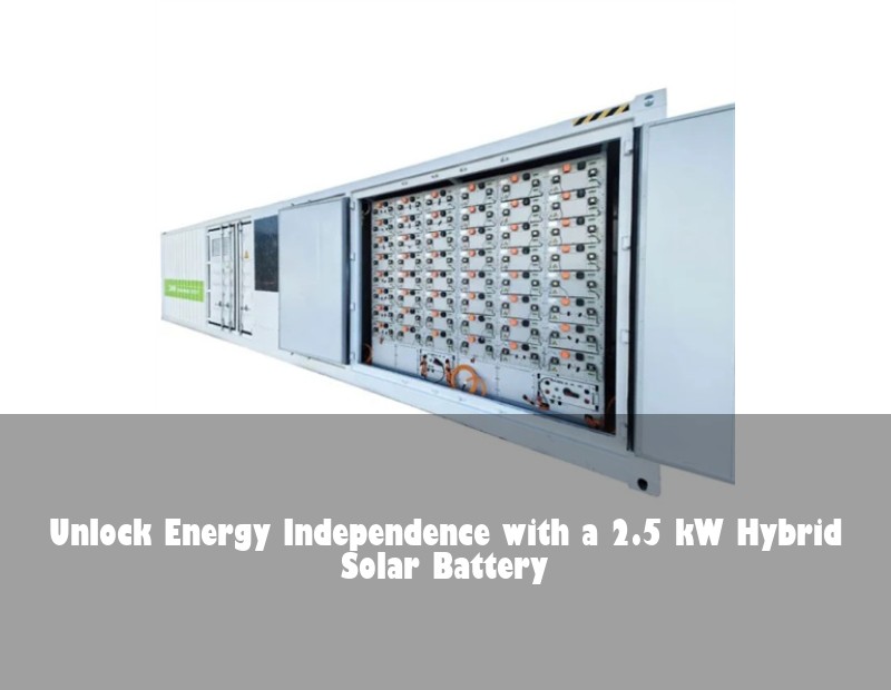 Unlock Energy Independence with a 2.5 kW Hybrid Solar Battery