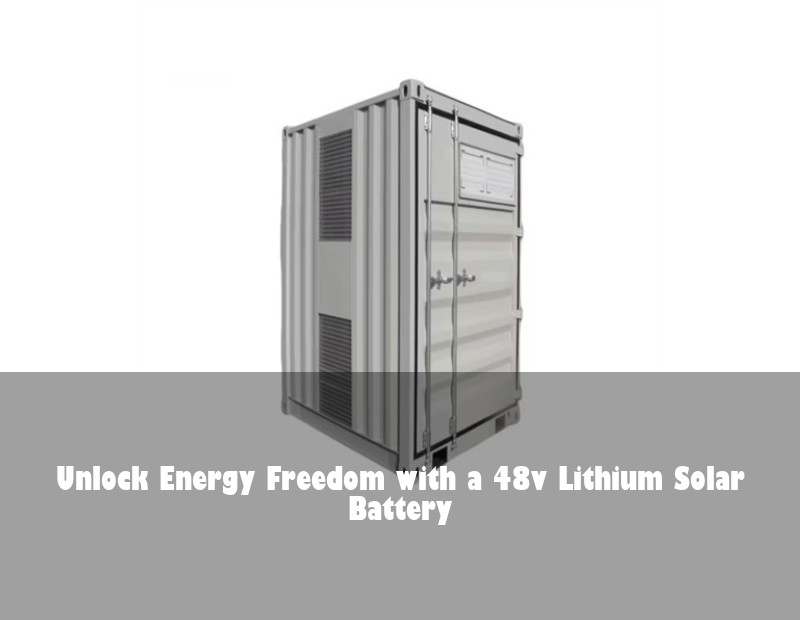 Unlock Energy Freedom with a 48v Lithium Solar Battery