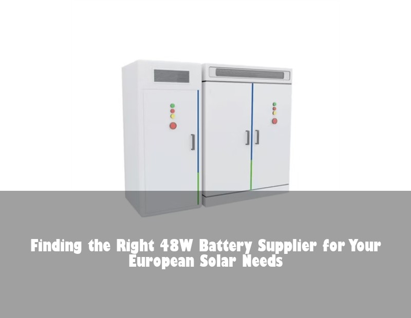 Finding the Right 48W Battery Supplier for Your European Solar Needs