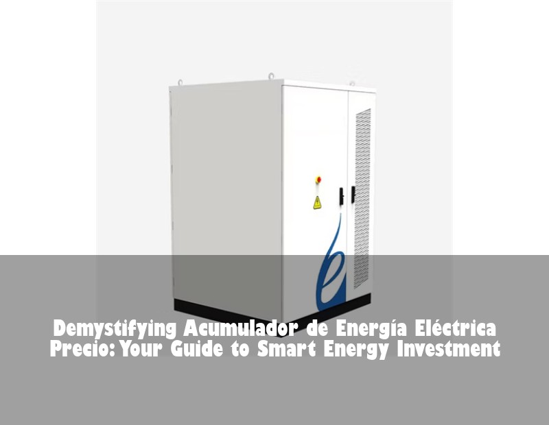 Demystifying Acumulador de Energía Eléctrica Precio: Your Guide to Smart Energy Investment
