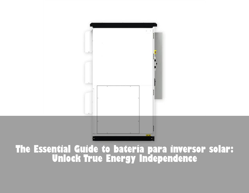 The Essential Guide to batería para inversor solar: Unlock True Energy Independence