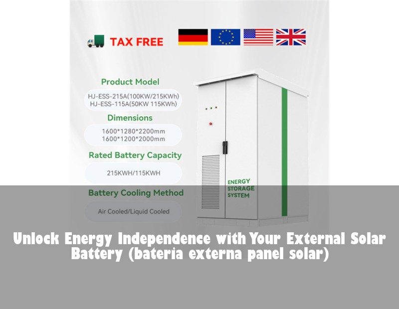 Unlock Energy Independence with Your External Solar Battery (bateria externa panel solar)