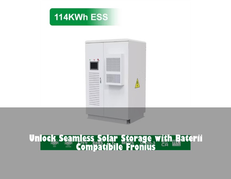 Unlock Seamless Solar Storage with Baterii Compatibile Fronius