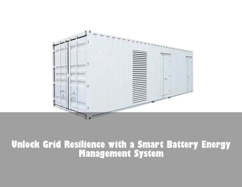 Unlock Grid Resilience with a Smart Battery Energy Management System