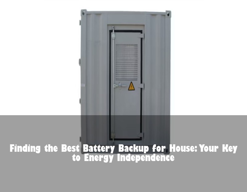 Finding the Best Battery Backup for House: Your Key to Energy Independence