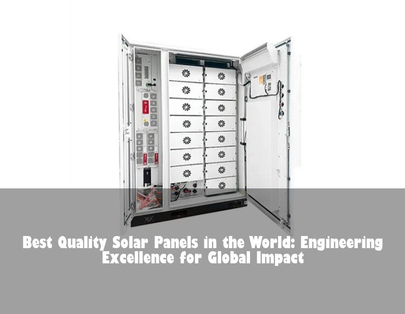 Best Quality Solar Panels in the World: Engineering Excellence for Global Impact