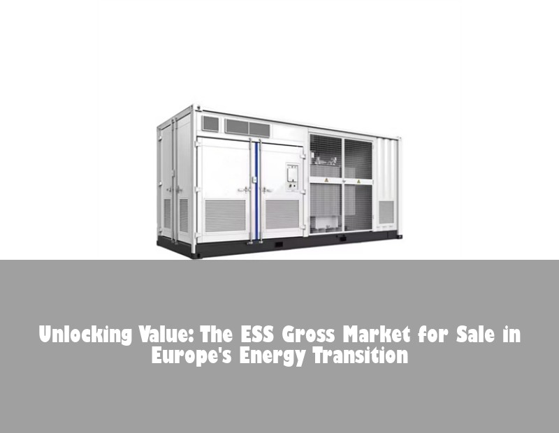 Unlocking Value: The ESS Gross Market for Sale in Europe's Energy Transition