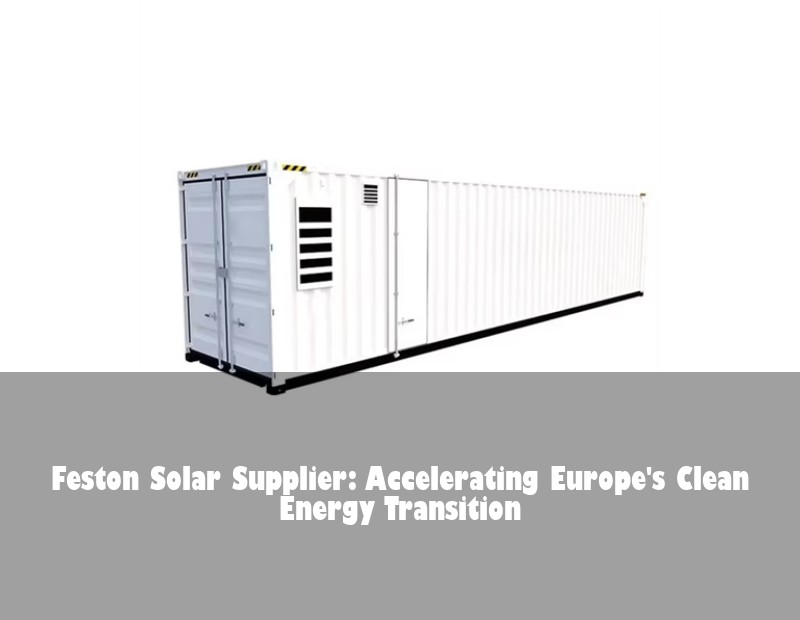 Feston Solar Supplier: Accelerating Europe's Clean Energy Transition