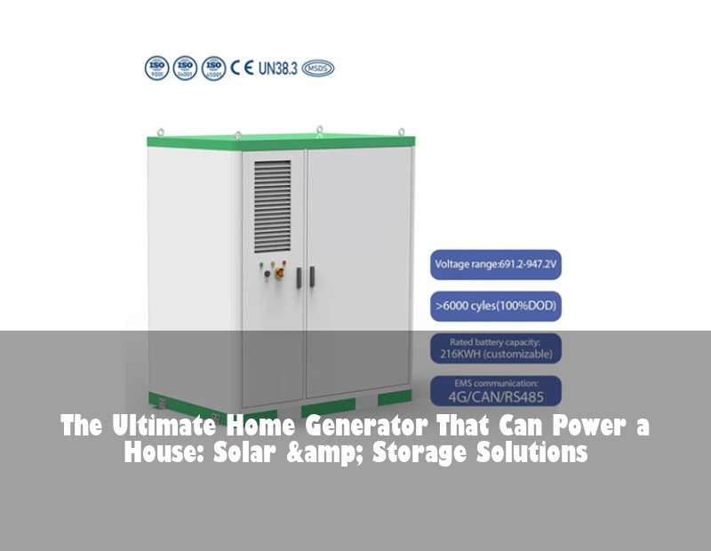 The Ultimate Home Generator That Can Power a House: Solar &amp; Storage Solutions