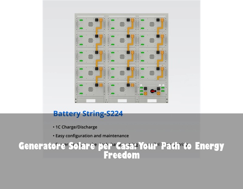 Generatore Solare per Casa: Your Path to Energy Freedom