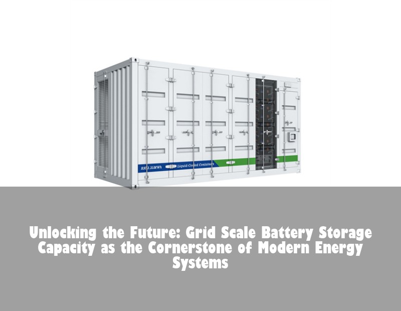 Unlocking the Future: Grid Scale Battery Storage Capacity as the Cornerstone of Modern Energy Systems