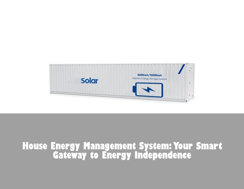 House Energy Management System: Your Smart Gateway to Energy Independence