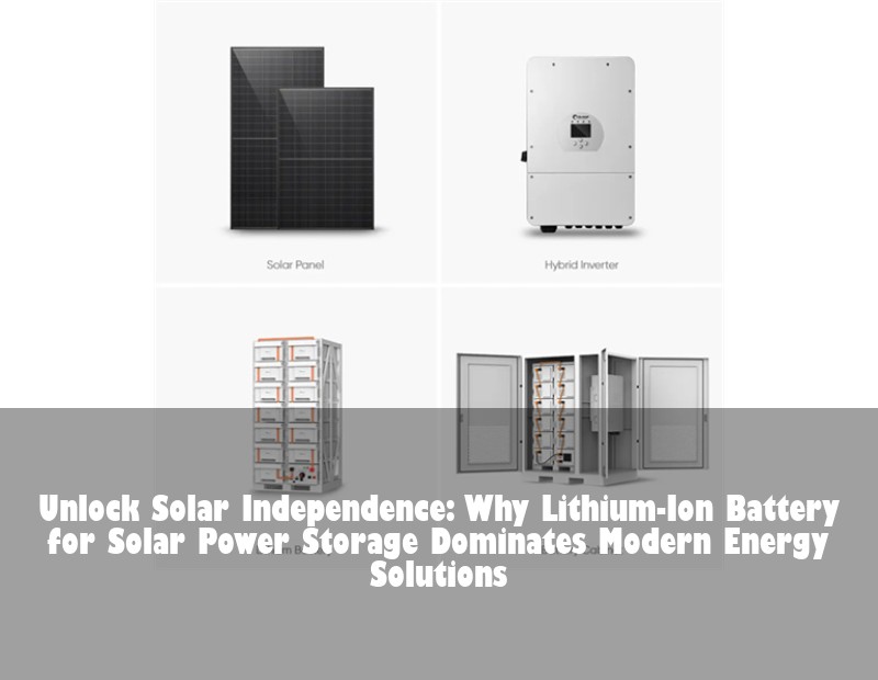 Unlock Solar Independence: Why Lithium-Ion Battery for Solar Power Storage Dominates Modern Energy Solutions