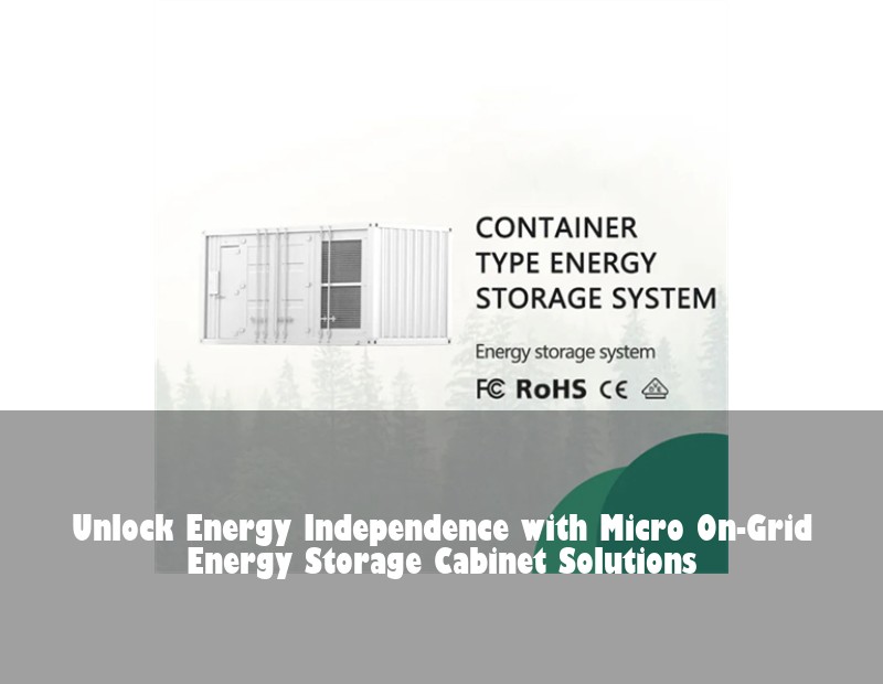 Unlock Energy Independence with Micro On-Grid Energy Storage Cabinet Solutions