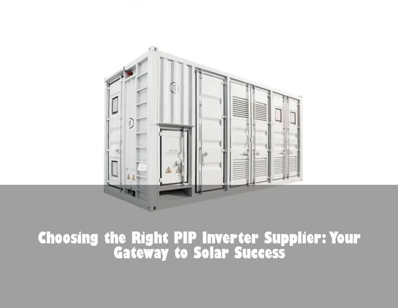 Choosing the Right PIP Inverter Supplier: Your Gateway to Solar Success
