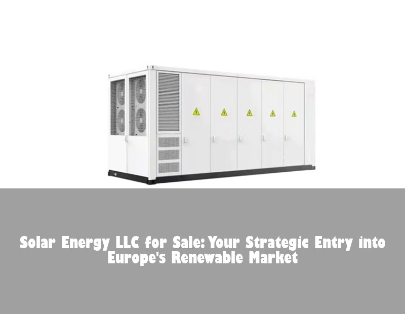 Solar Energy LLC for Sale: Your Strategic Entry into Europe's Renewable Market