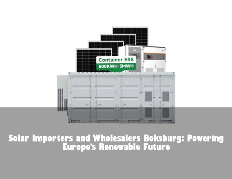 Solar Importers and Wholesalers Boksburg: Powering Europe's Renewable Future