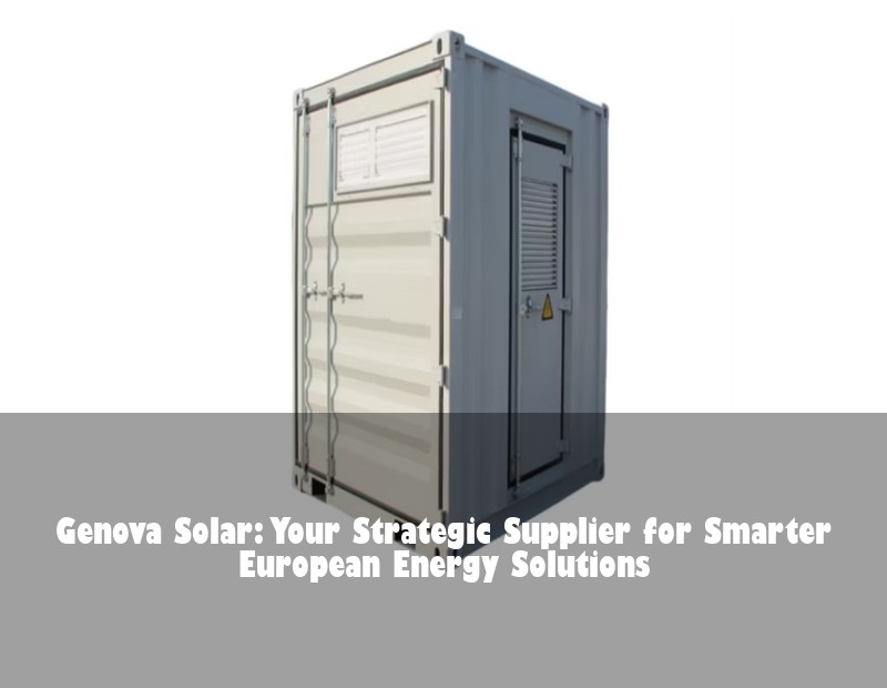Genova Solar: Your Strategic Supplier for Smarter European Energy Solutions | Huijue Solar