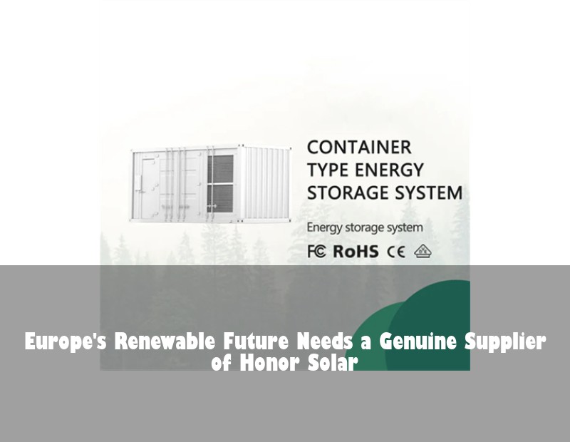 Europe's Renewable Future Needs a Genuine Supplier of Honor Solar | Huijue Solar