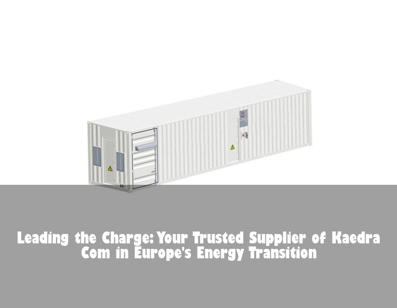 Leading the Charge: Your Trusted Supplier of Kaedra Com in Europe's Energy Transition