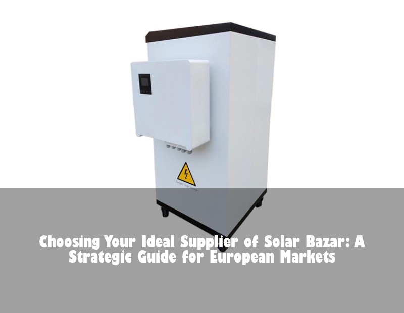 Choosing Your Ideal Supplier of Solar Bazar: A Strategic Guide for European Markets