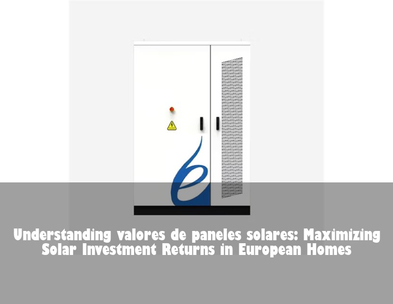Understanding valores de paneles solares: Maximizing Solar Investment Returns in European Homes