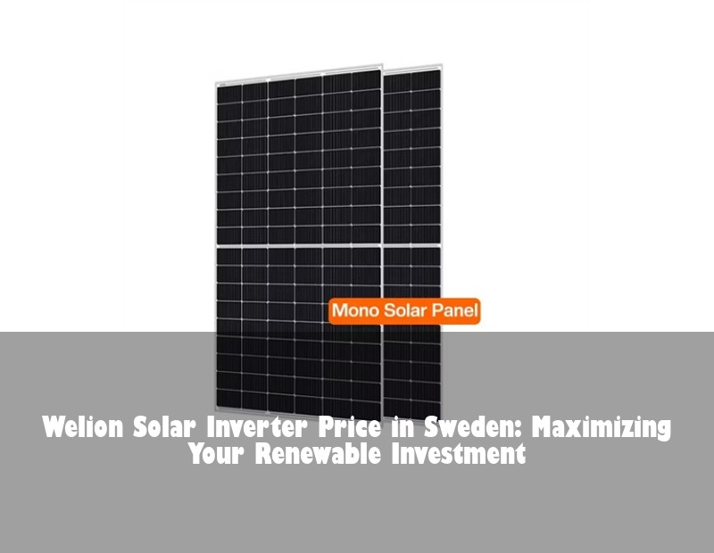 Welion Solar Inverter Price in Sweden: Maximizing Your Renewable Investment | Huijue Solar